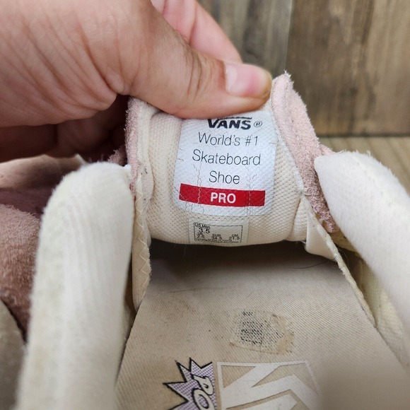 Women's Vans Sk8 Pro Size 5 Pink Suede Skatboarding Shoes - Picture 9 of 10